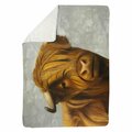 Begin Home Decor 60 x 80 in. Highland Cattle-Sherpa Fleece Blanket 5545-6080-AN315